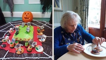 Edinburgh care home host Halloween biscuit decorating party
